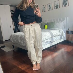 NWT Free People Cream Jogger Pants